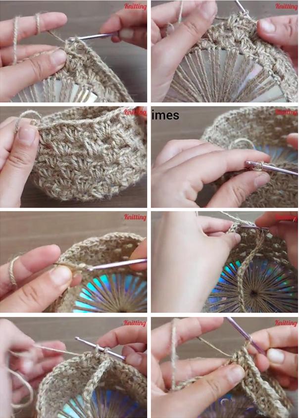 废旧光盘钩针收纳,可以钩什么物件好看又实用