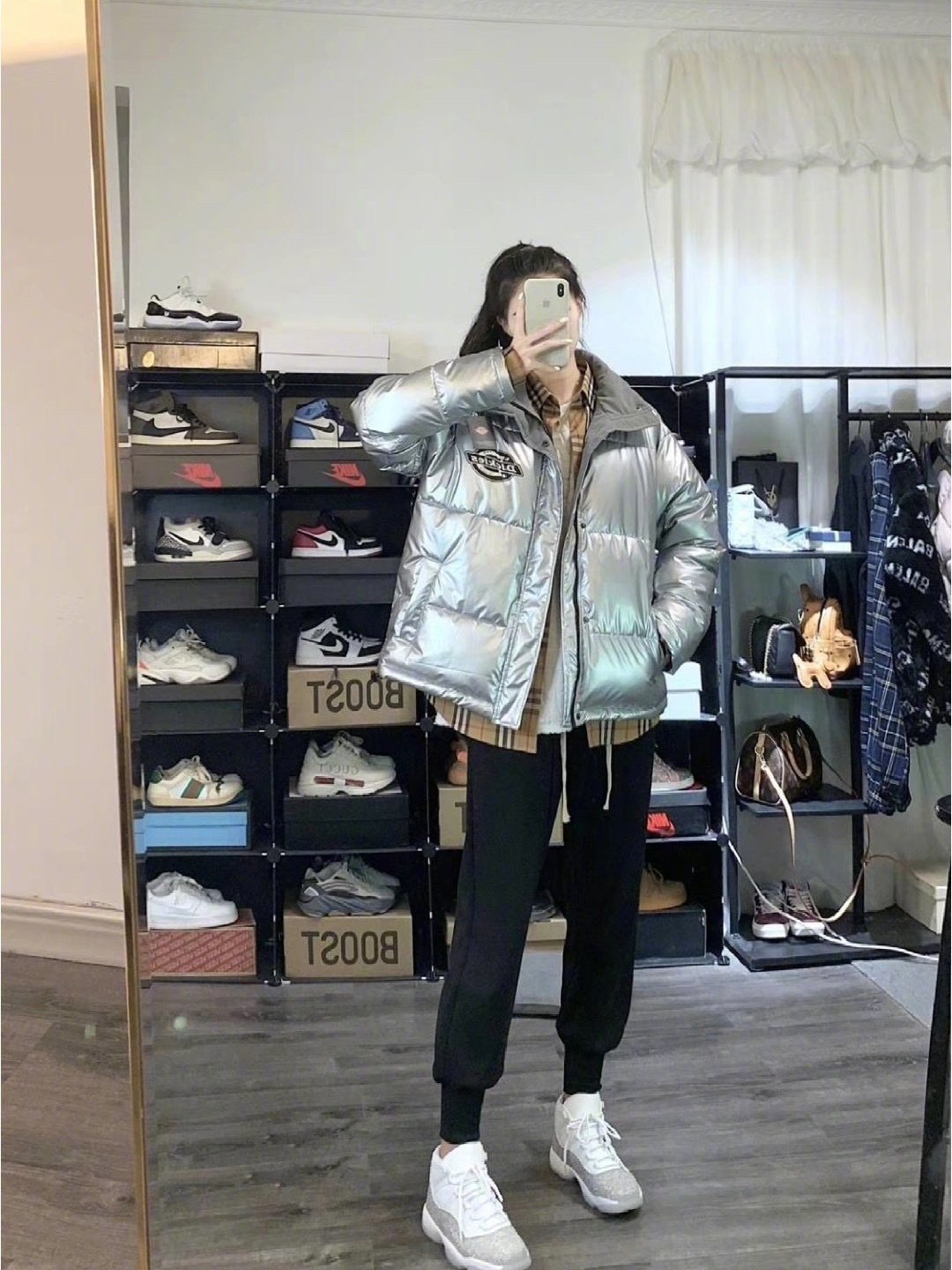 运动裤真的太舒服了,冬天也想穿又怕显臃肿,我来教你