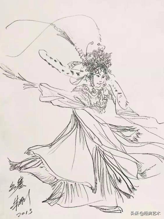 戏曲速写教程,戏曲人物速写素描