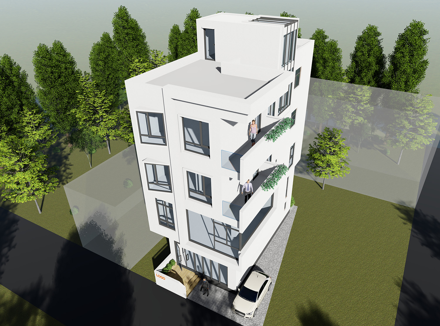 14*14宅基地自建房商铺设计,宽14米深18米怎样设计商铺