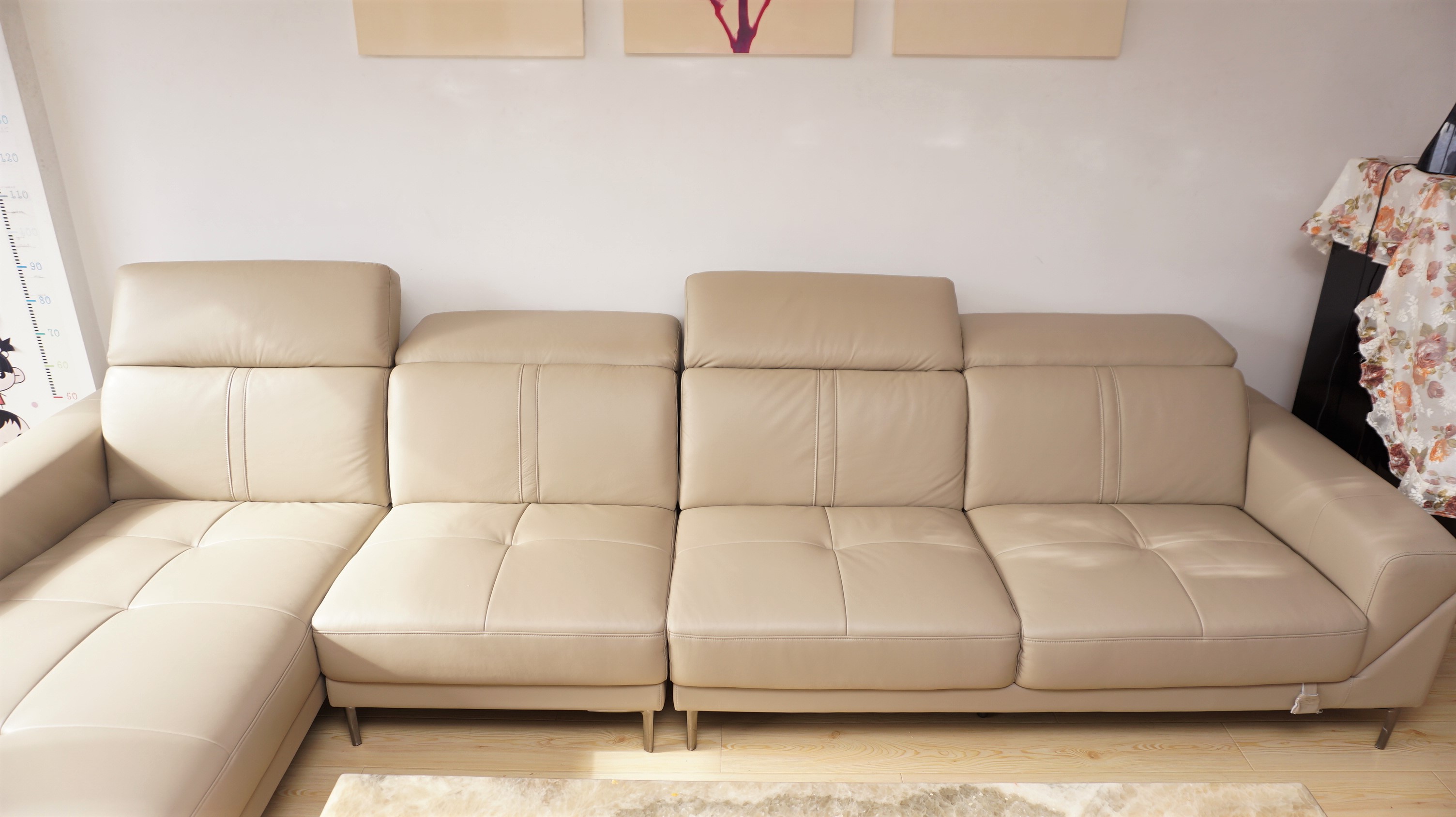 三米全友真皮沙发,全友一字型布艺沙发