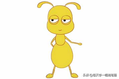 蚂蚁乌鸦鸽子兔子的简笔画,简笔画蚂蚁教程