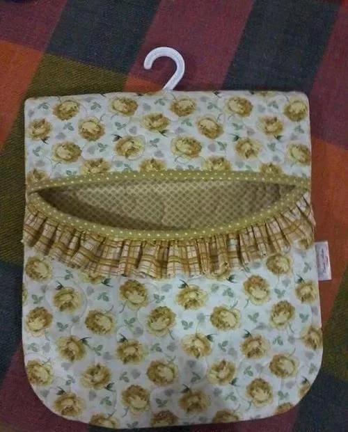 自制收纳小布筐超好看,碎布做有盖子的收纳筐