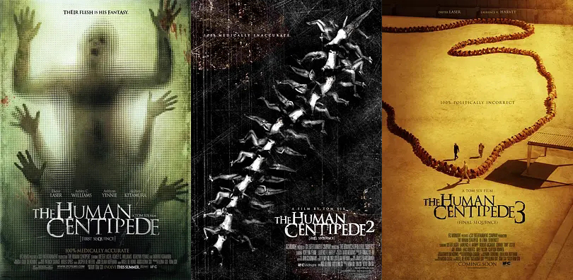 《人体蜈蚣系列》：从全彩到黑白默片重口味背后的荒诞剧情