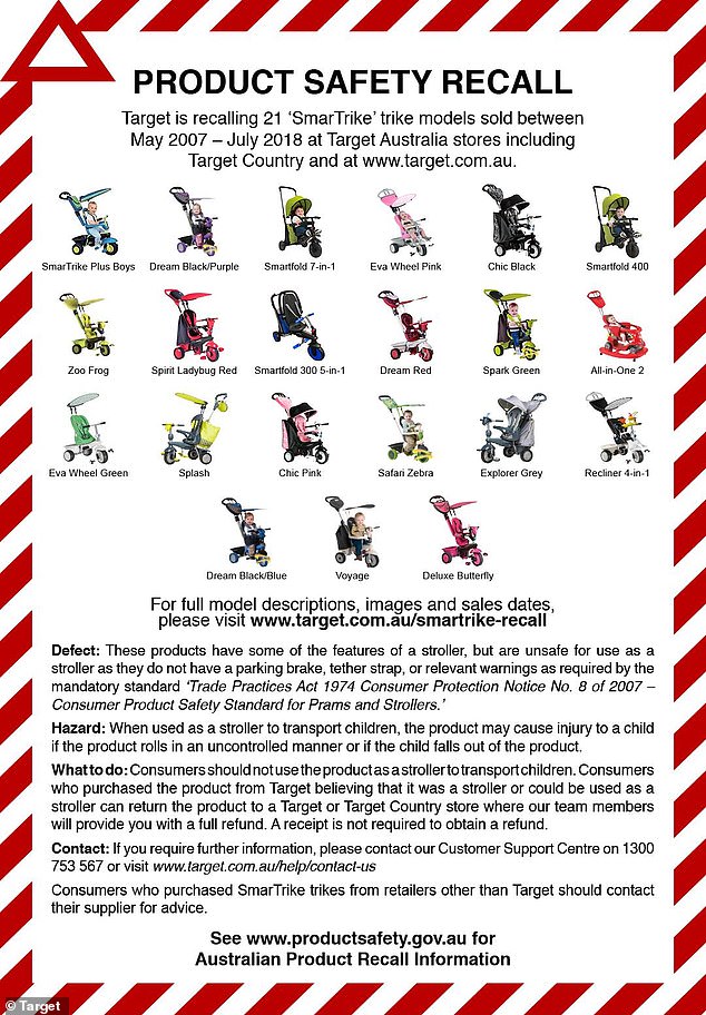 澳洲商家如何处理不安全童车？卖出11年后主动召回，退款无需凭证