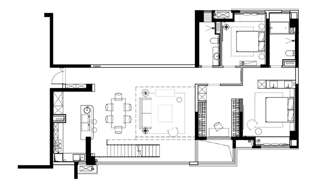 极简小户型装修25方复式,极简风格小复式