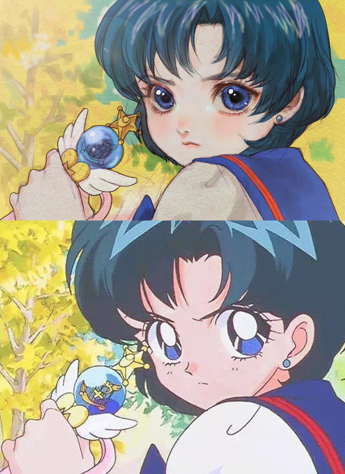 细腻韩风下的美少女战士，开了10级美颜，差点认不出，画师太厉害