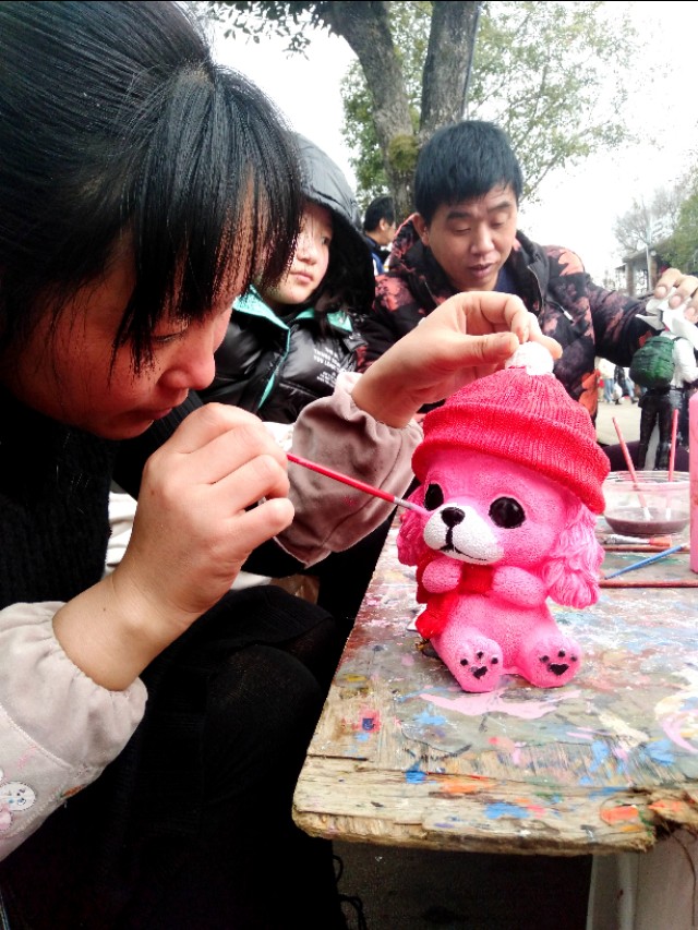 石膏diy绘画图片简单,diy染色石膏