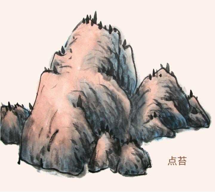 画山石的阴阳面的技巧,山石的画法及皴法详解图