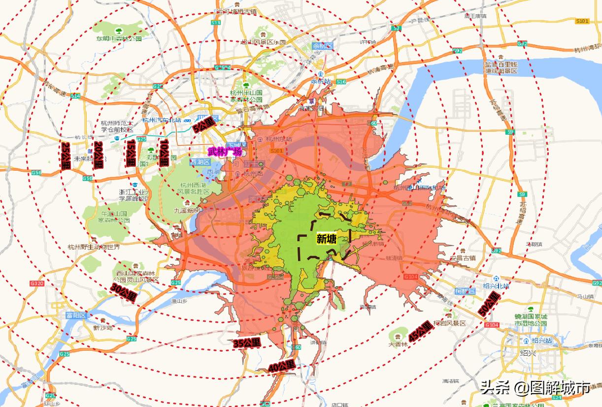 新塘城区地图,杭州新塘板块规划