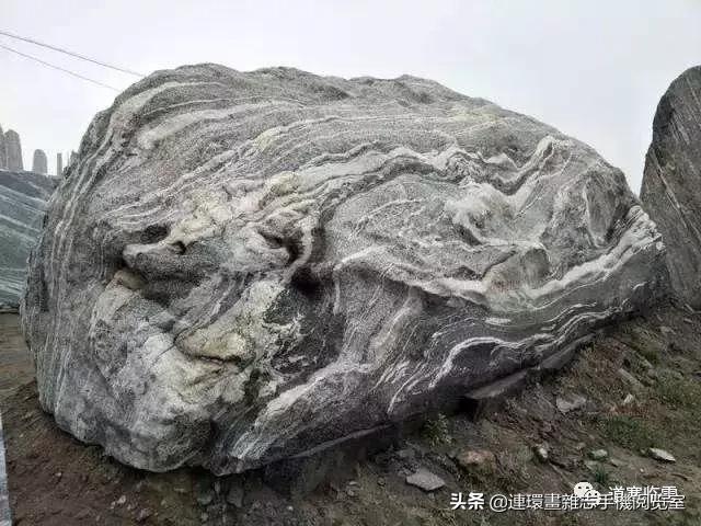 枯山水雪浪石景观,雪浪石花岗岩图片