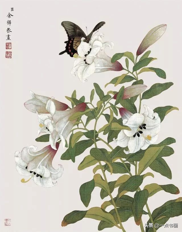 清代画家沈振麟花鸟动物作品欣赏,清代名家山水工笔画作品欣赏