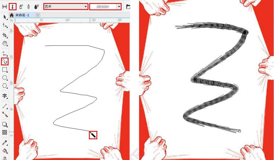 用coreldraw画半圆怎么画教程视频,cdr平面设计教程绘制边框图形