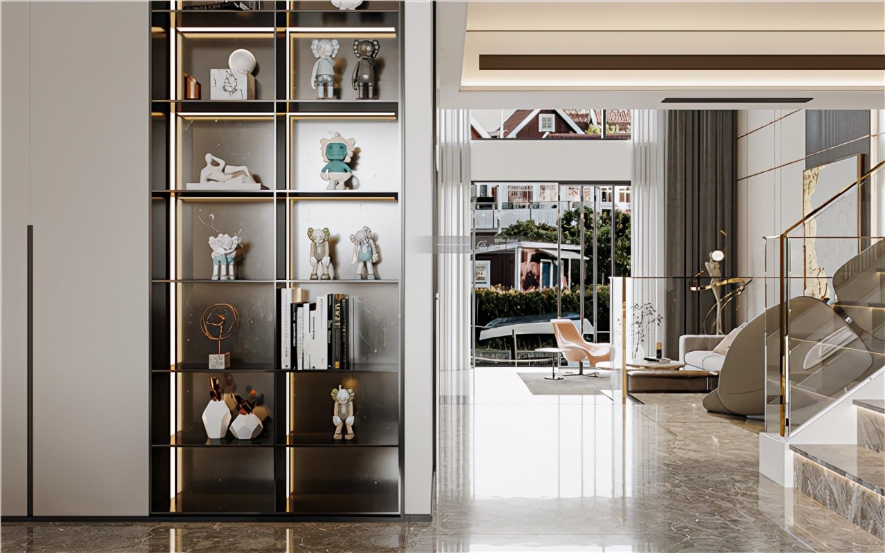 500平米高端轻奢装修,现代轻奢大宅风格效果图