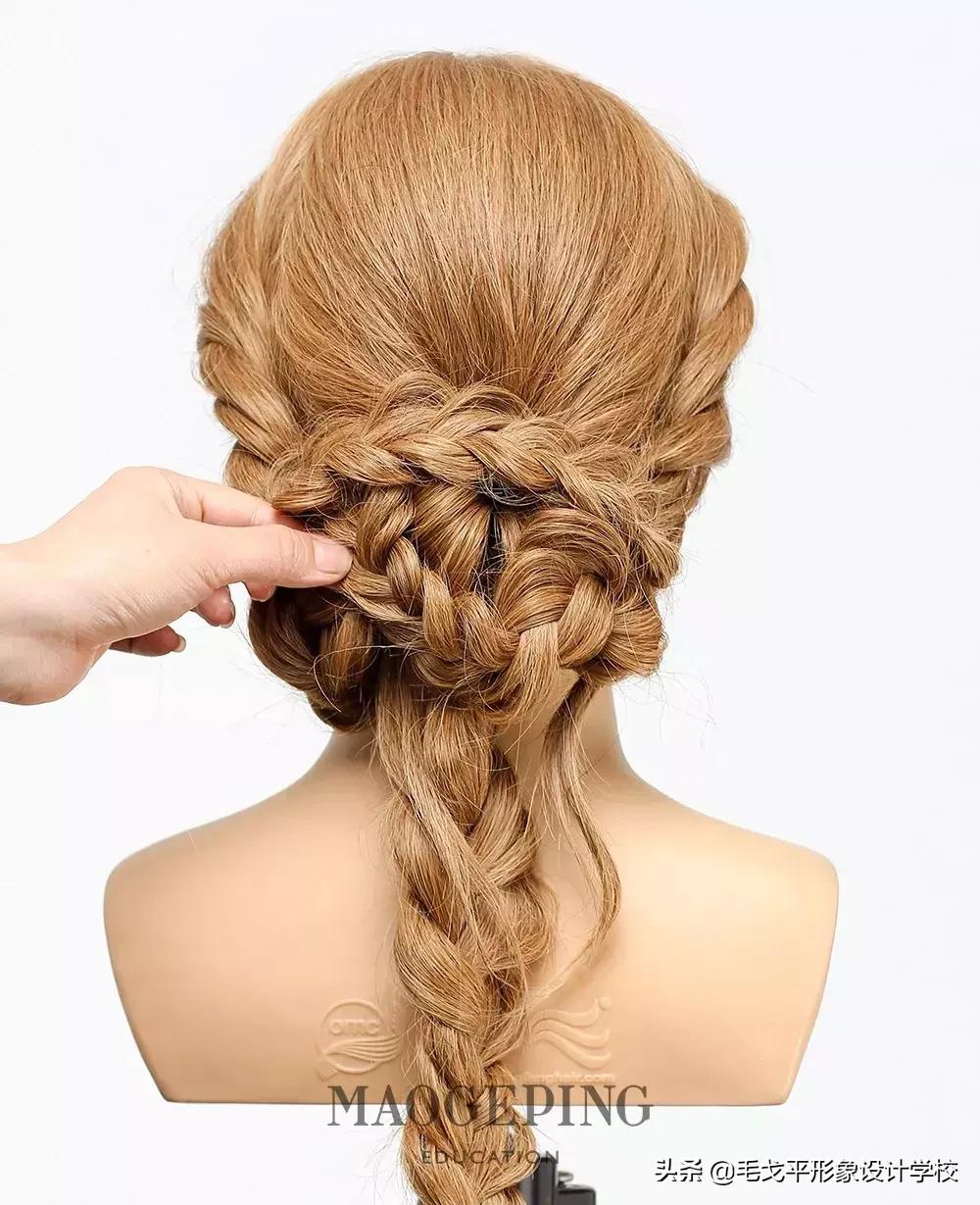 简单高贵晚宴发型步骤,时尚晚宴发型教程