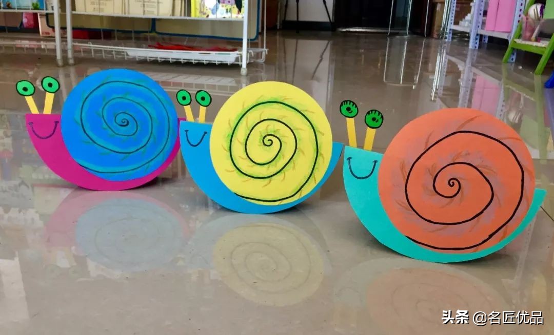 亲子手工制作幼儿园蜗牛,亲子创意手工大全蜗牛