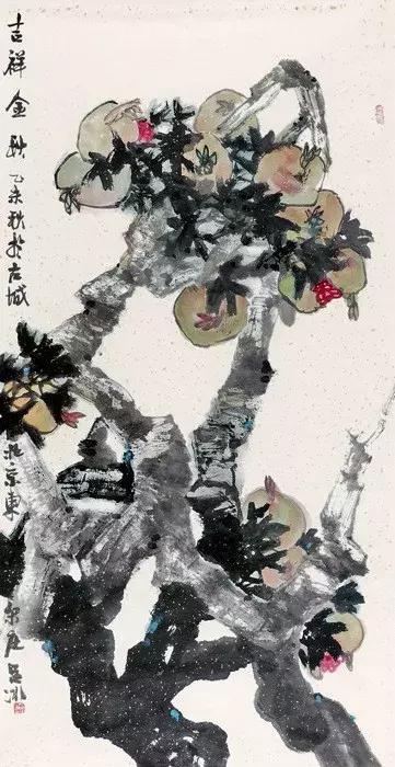吕冰大写意花鸟画,吕冰大写意花鸟画寿桃
