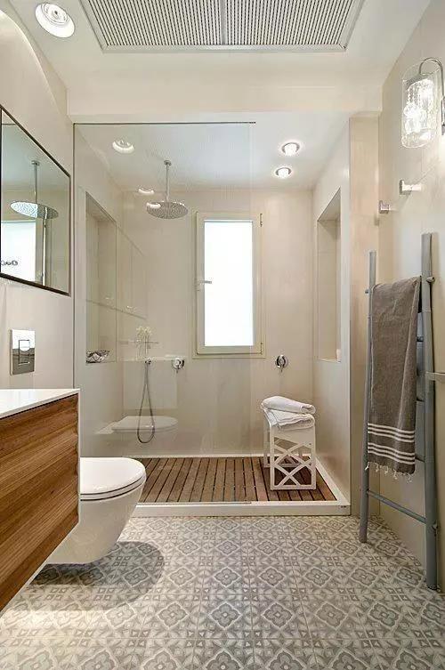 干湿分离淋浴房设计,干湿分离淋浴区地板设计