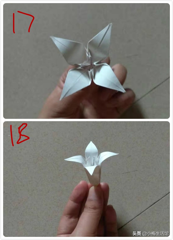 巧用购物小票折百合花，你学会了吗？
