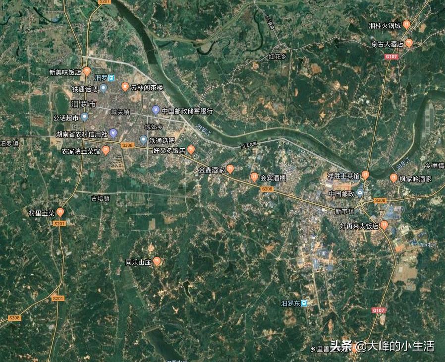 岳阳市卫星地图,岳阳卫星地图30年的变化