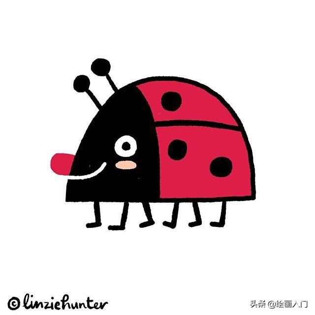 彩铅小动物插画简单,彩铅插画小动物手绘