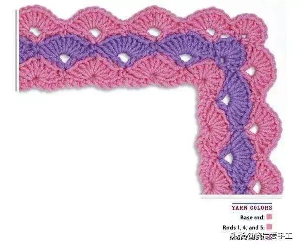 桌布花边钩织的教程,隔热垫餐桌垫钩针教程