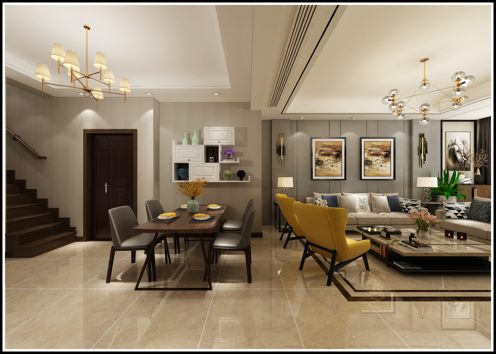 百合御都130平装修效果图,张店绿城140平米装修效果图