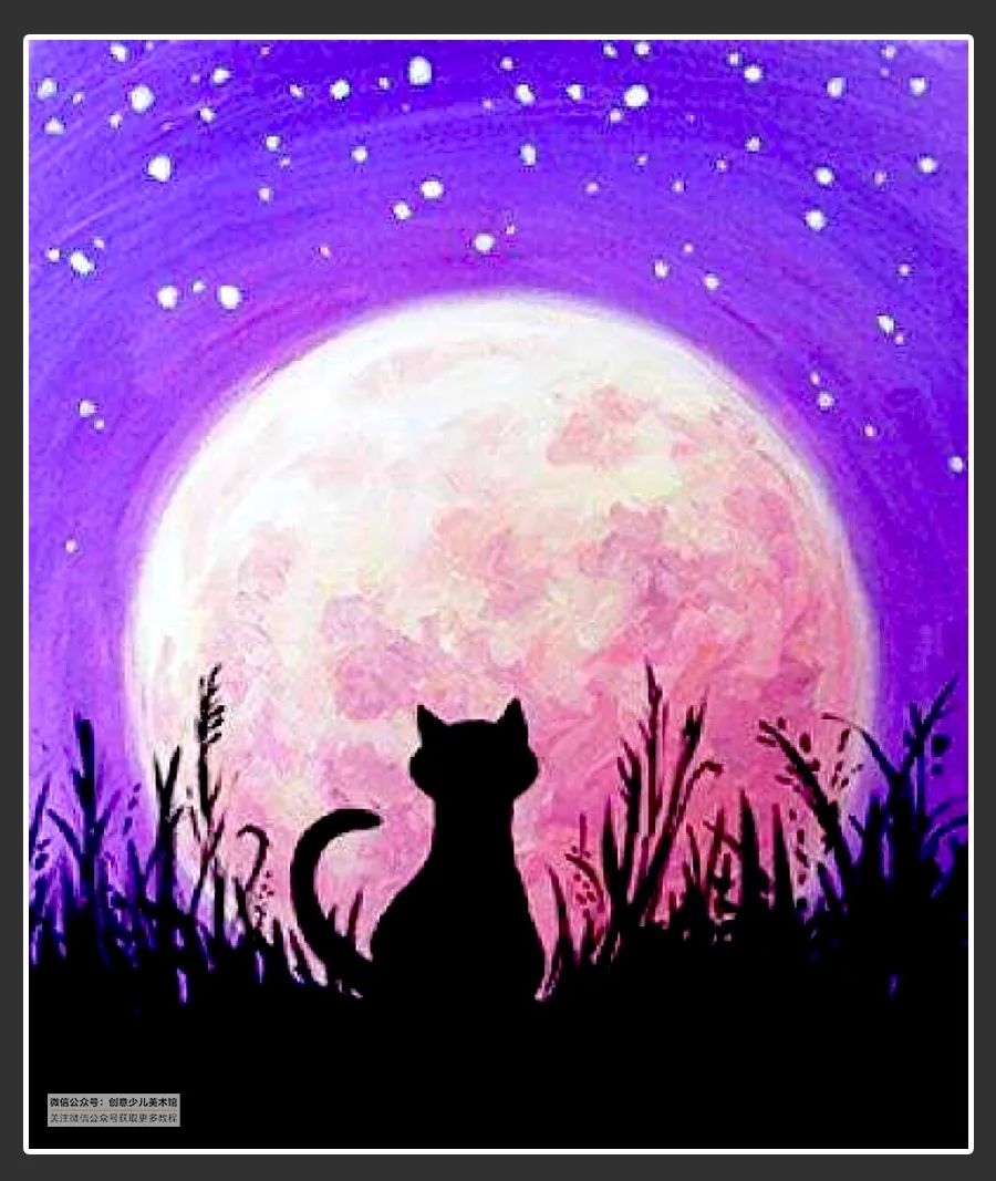 绘画素材9-12岁风景,绘画作品儿童创意7-10岁颜料画