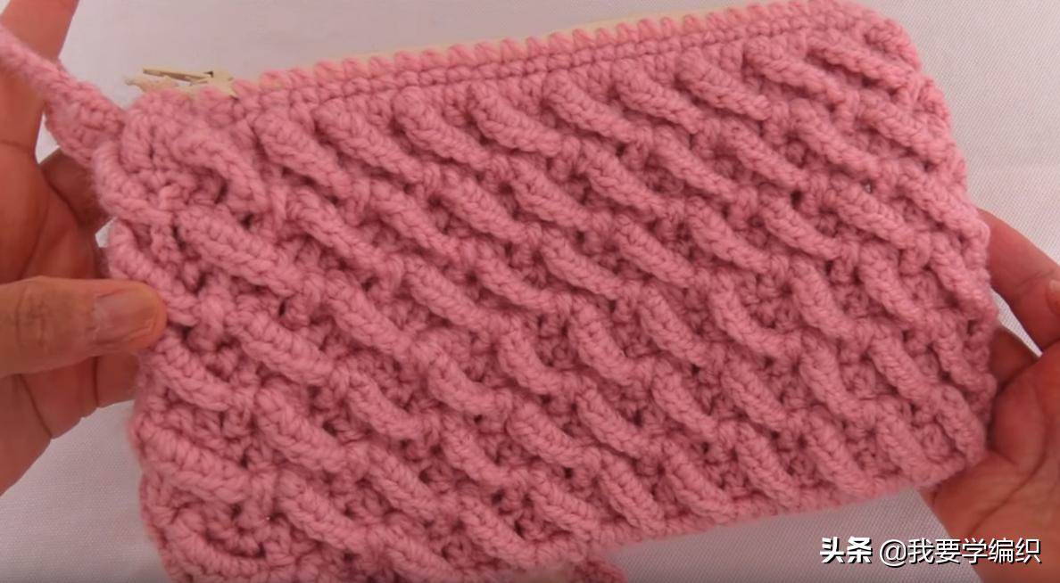 迷你小包包只用短针钩,简单钩针的小包包