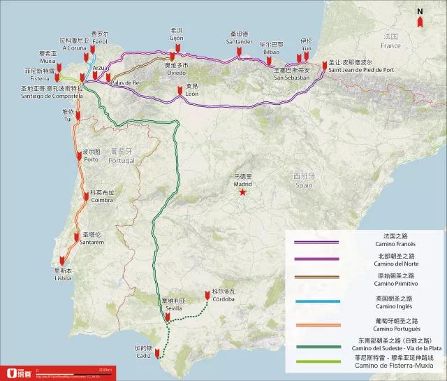西班牙圣地亚哥朝圣之路,欧洲西班牙旅游