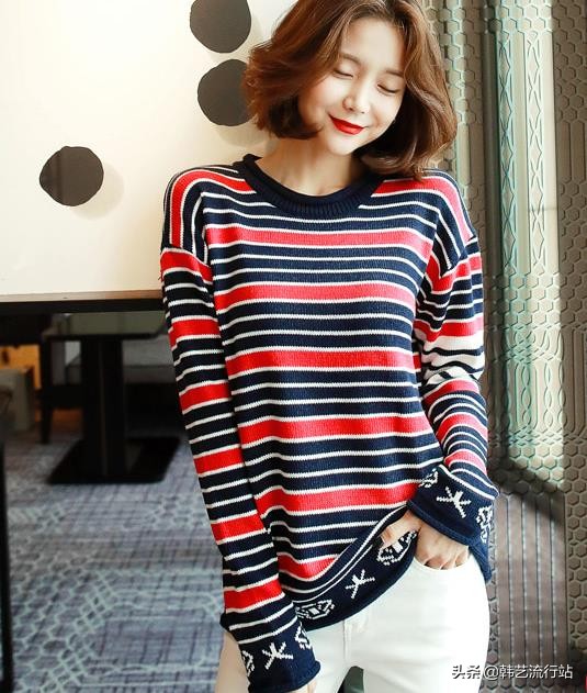 这个季节女穿什么衣服,早春款韩系温柔风蝴蝶结针织毛衣