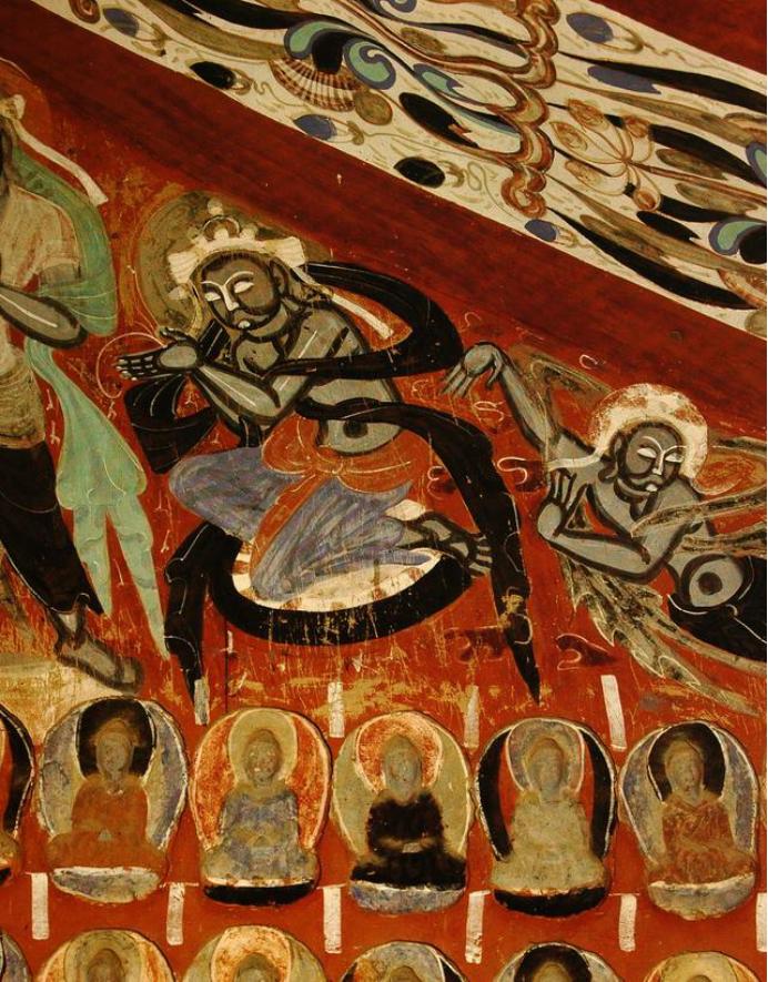 敦煌428窟介绍,敦煌329窟壁画飞天图