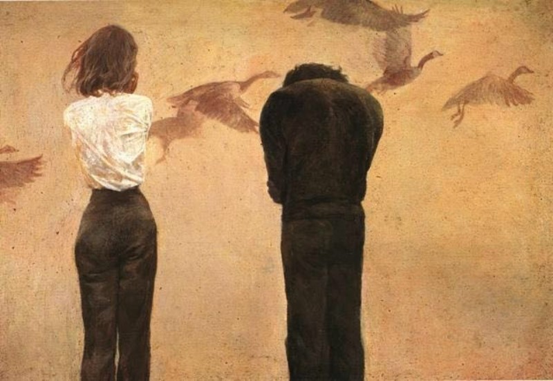 何多苓连环画雪雁,何多苓的经典创作雪雁