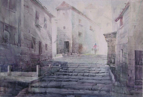 宁波著名水彩画家孙宁,孙宁水彩100幅欣赏