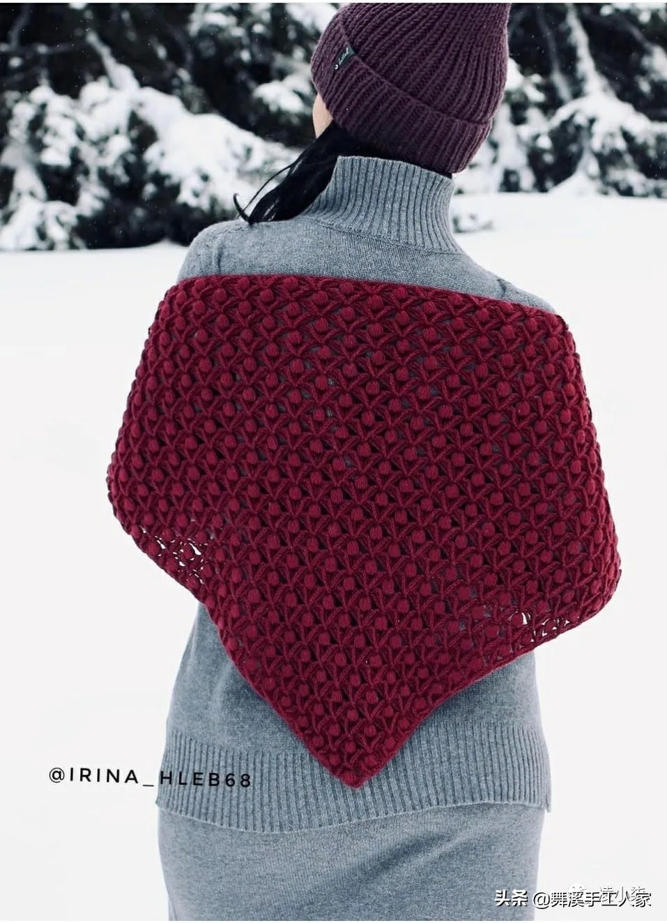 披肩围巾的教程视频简单好看,披肩围巾好看的方法冬天