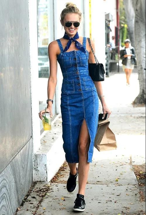 牛仔裙大码胖mm显瘦遮肉背心,春季牛仔裙套装胖mm显瘦遮肉