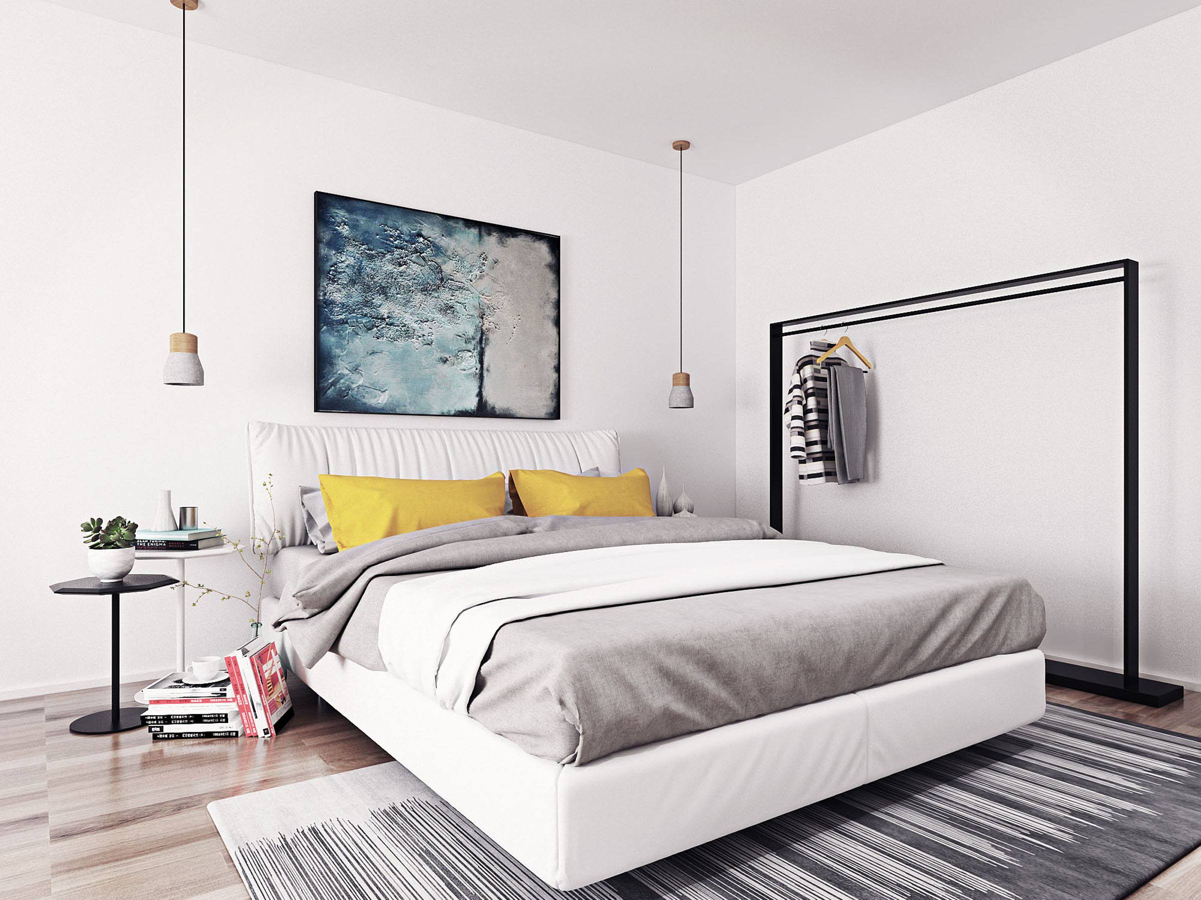 小户型卧室双人床怎么选,10平米卧室设计男生单人双人床