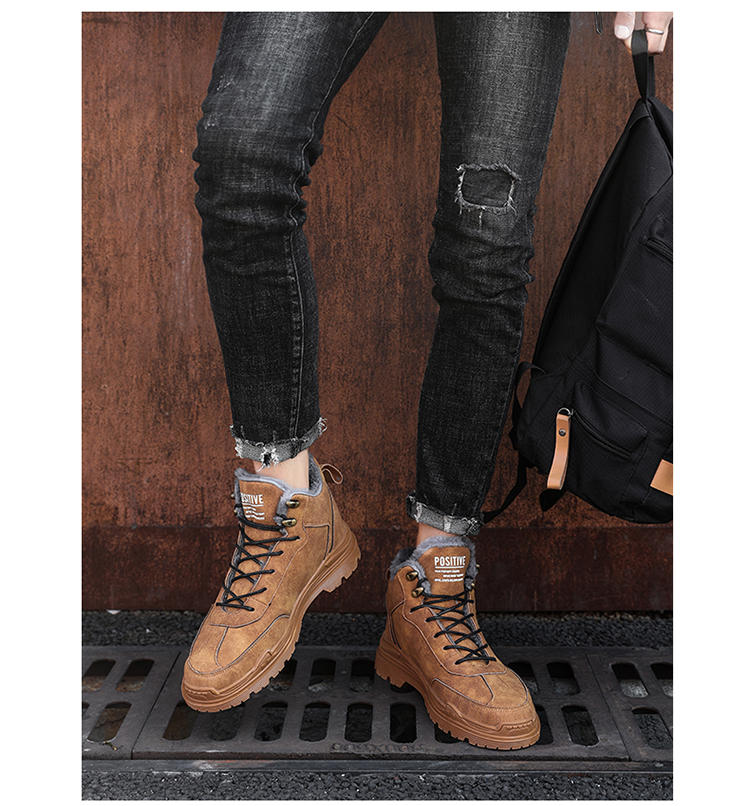 马丁靴男高帮英伦男鞋黑色,男鞋高帮冬季马丁靴经典款