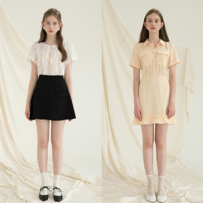 荷叶边连衣裙卖点,荷叶边波点连衣裙显老气吗