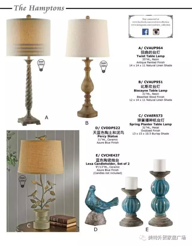 美特精品家具——《CrestviewCollection》灯饰火爆来袭!