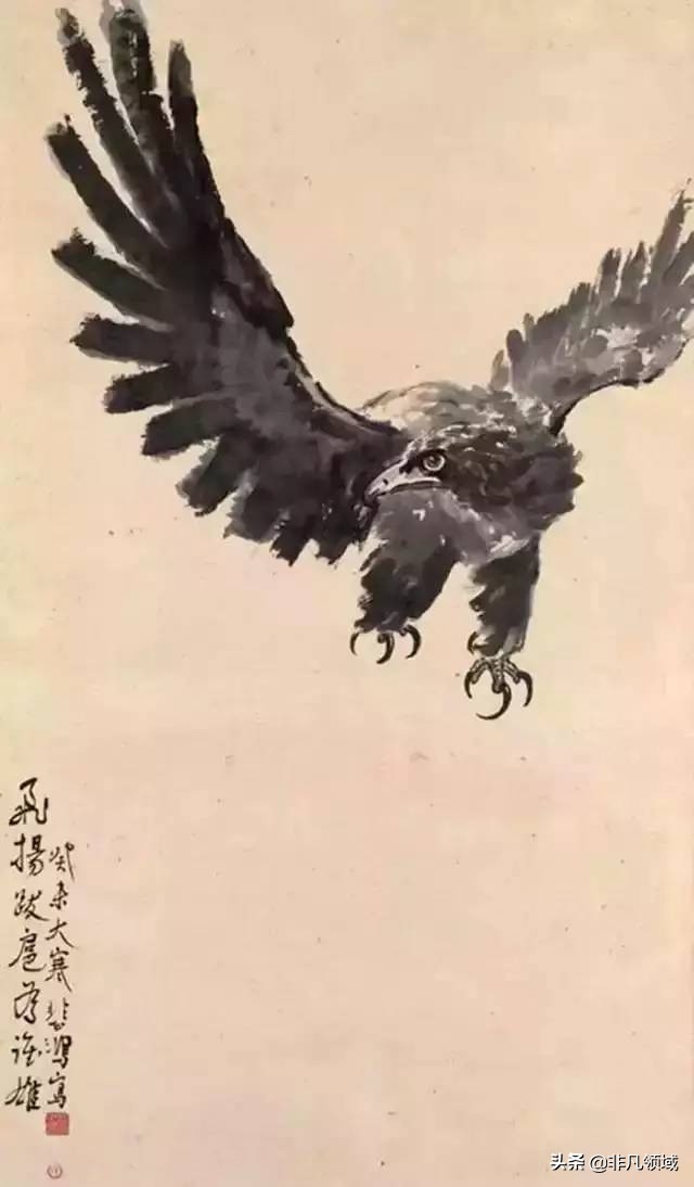 中国画名家画鹰作品,中国画画鹰