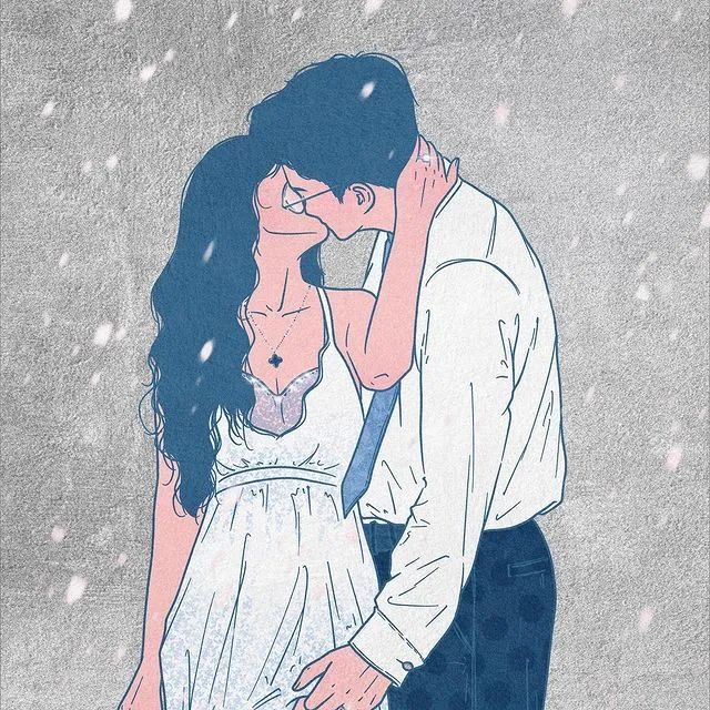 韩国插画师霸道总裁插画,韩国插画师笔下的情侣日常