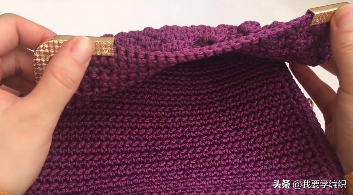 冰丝线钩织斜挎小包包,织女手工包包