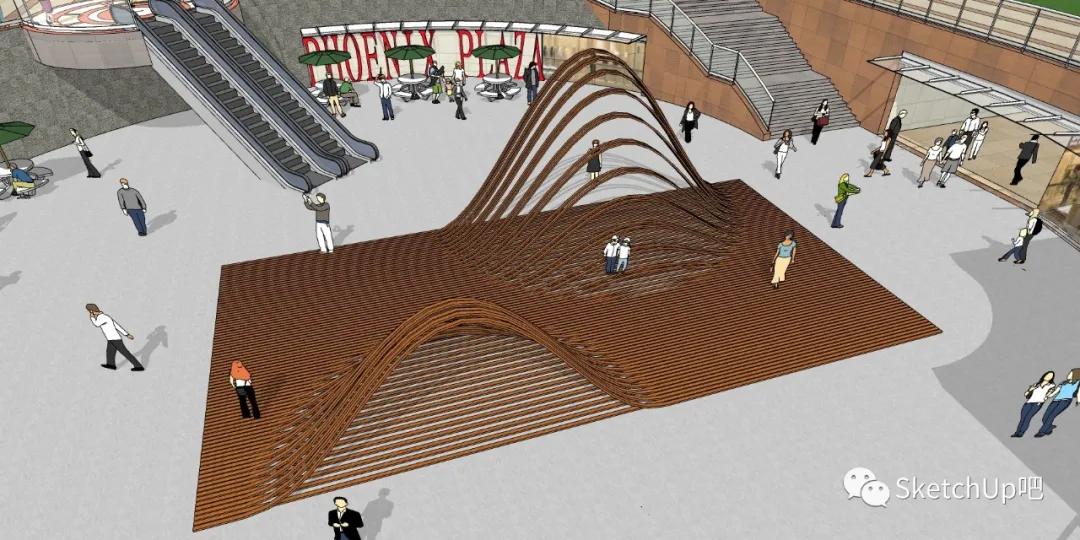 su曲面建模,su四坡屋顶建模