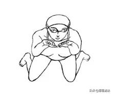 蛙泳怎么救人图解,梦觉蛙泳蹬腿时发力技巧图解