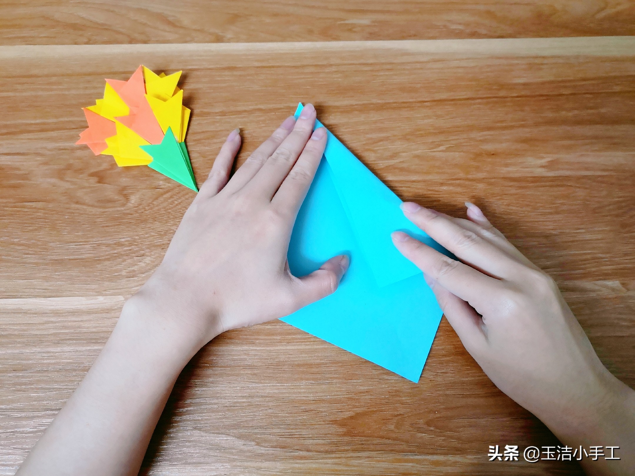 正方形的花束折纸大全简单又漂亮,立体折纸花束大全图解教程