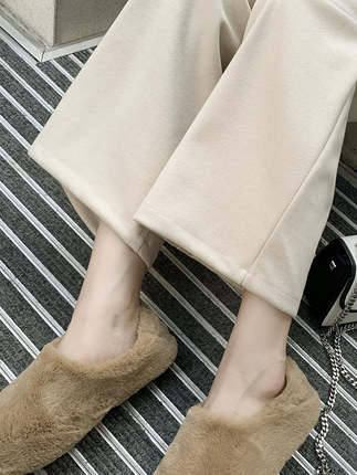 秋冬款有质感慵懒阔腿裤,秋冬慵懒款阔腿裤