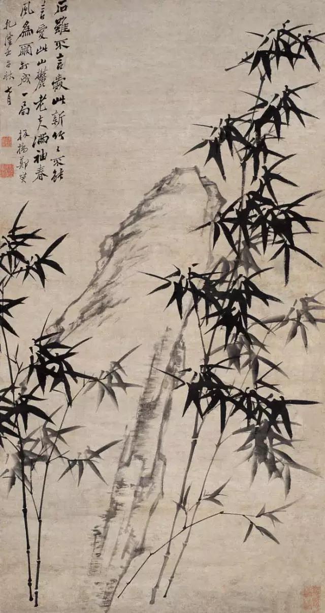 郑板桥水墨兰竹图,郑板桥水墨花鸟作品