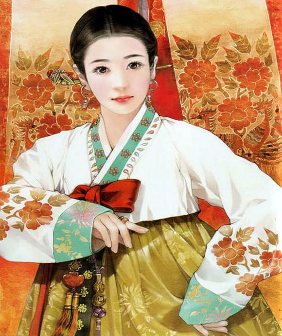 东方画姬---德珍彩绘古典美女画