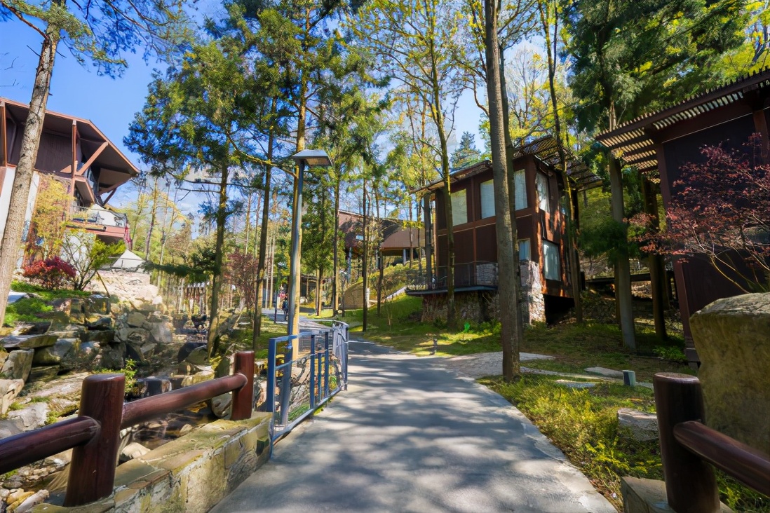 商量岗内的这家酒店,四季气候适宜居住,住客宛若身处桃花源